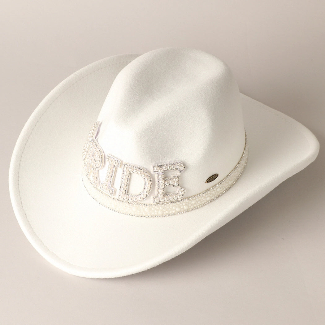 Bride Hat - White Cowboy