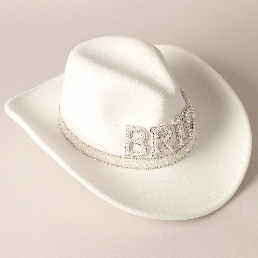 Bride Hat - White Cowboy