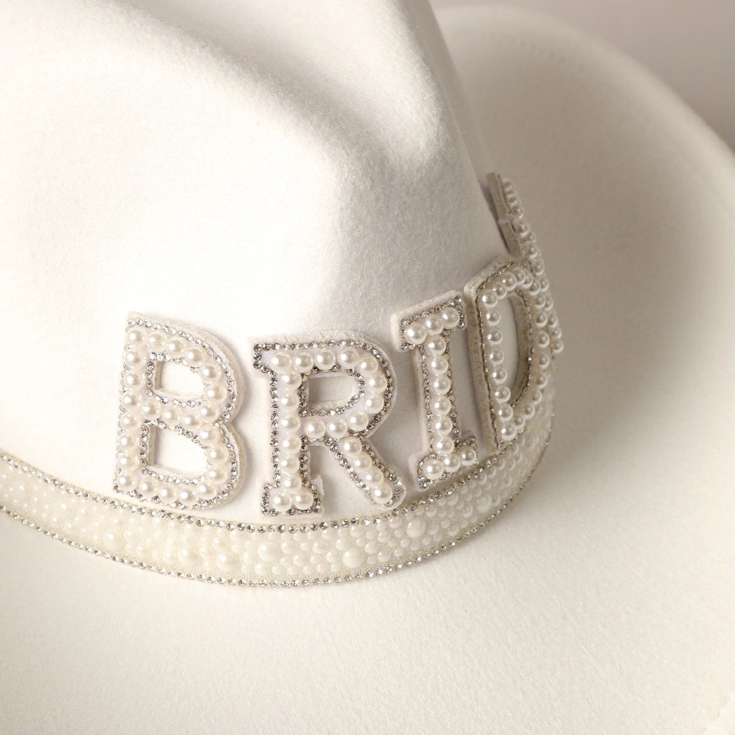 Bride Hat - White Cowboy