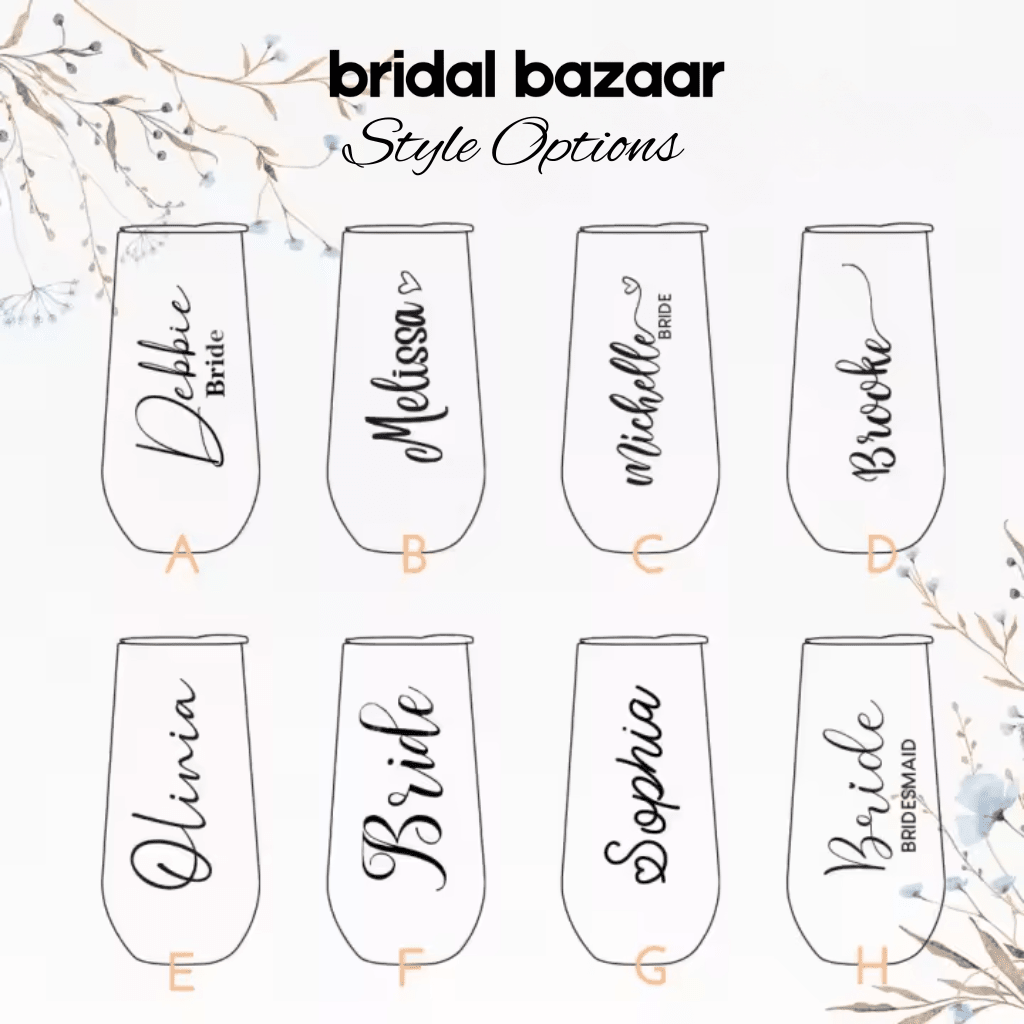Bridal Tumblers - Personalised - Bridal Bazaar