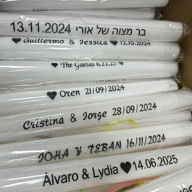 Personalised LED Foam Sticks – Wedding Glow Party Favour