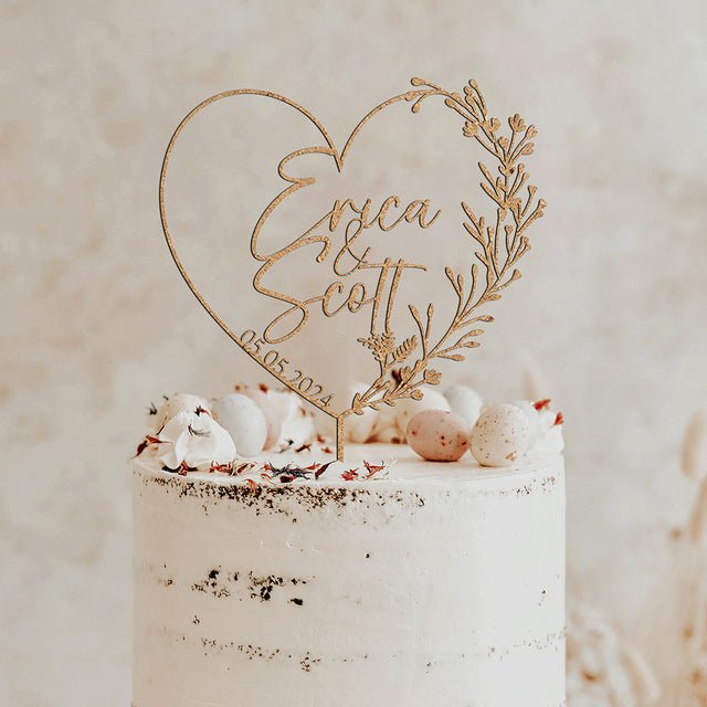 Cake Topper - Rustic Wood - Bridal Bazaar