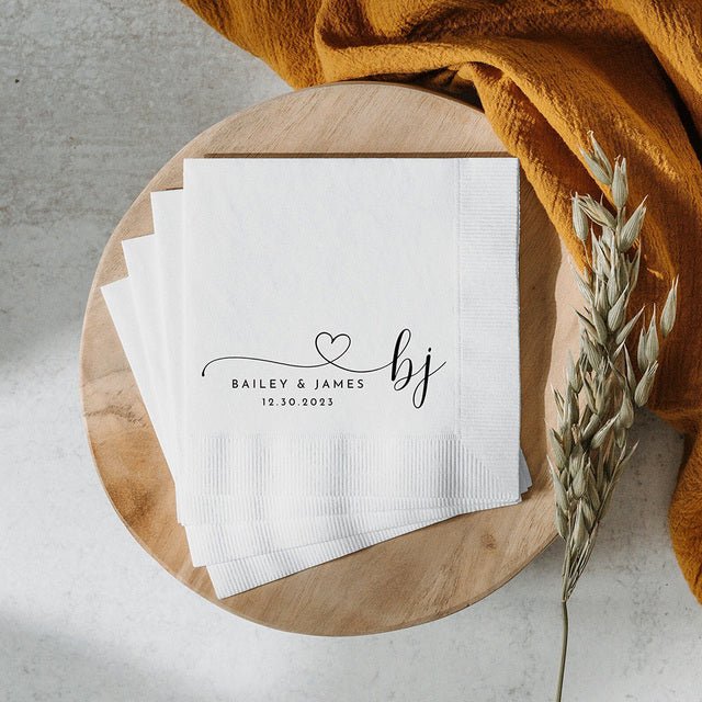 Napkins - Customised (50pcs) - Bridal Bazaar