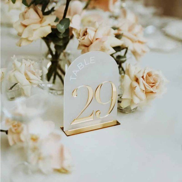 Table Numbers - Gold - Bridal Bazaar