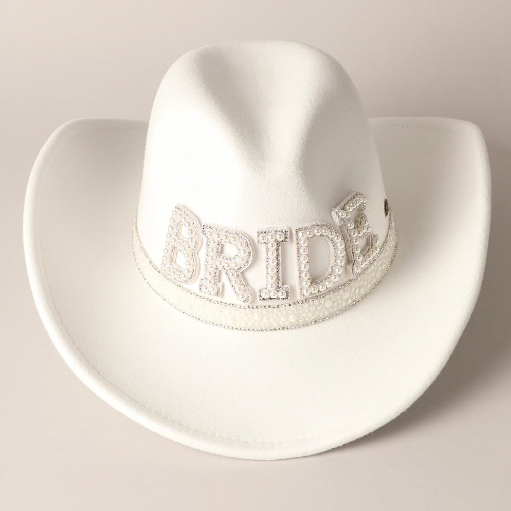 Bride Hat - White Cowboy