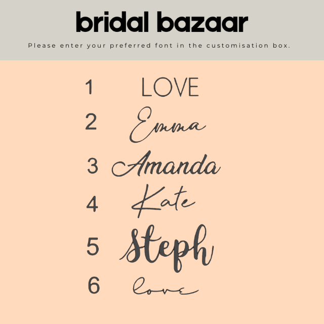 Candle Gifts Name Cards - Bridal Bazaar