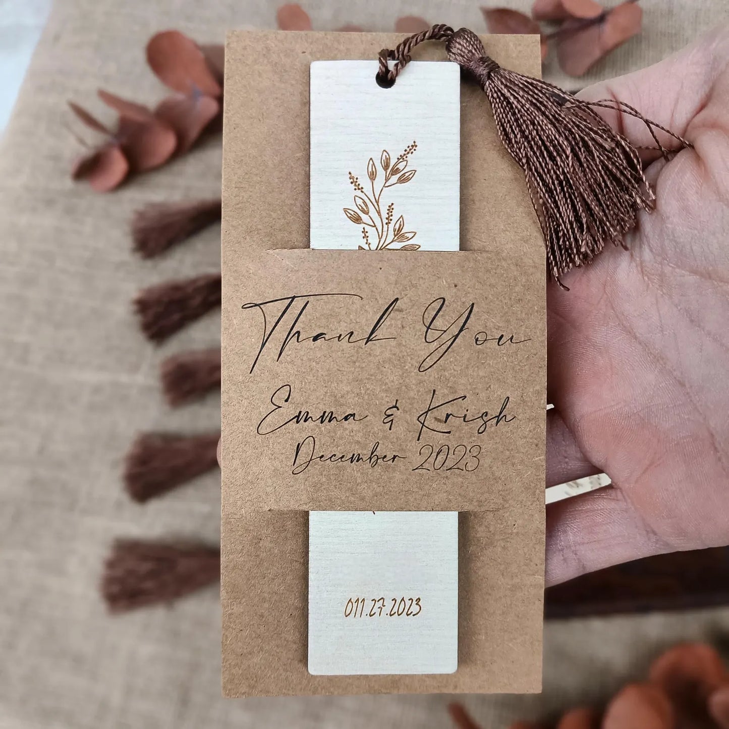Guest Favours - Bookmarks Wooden