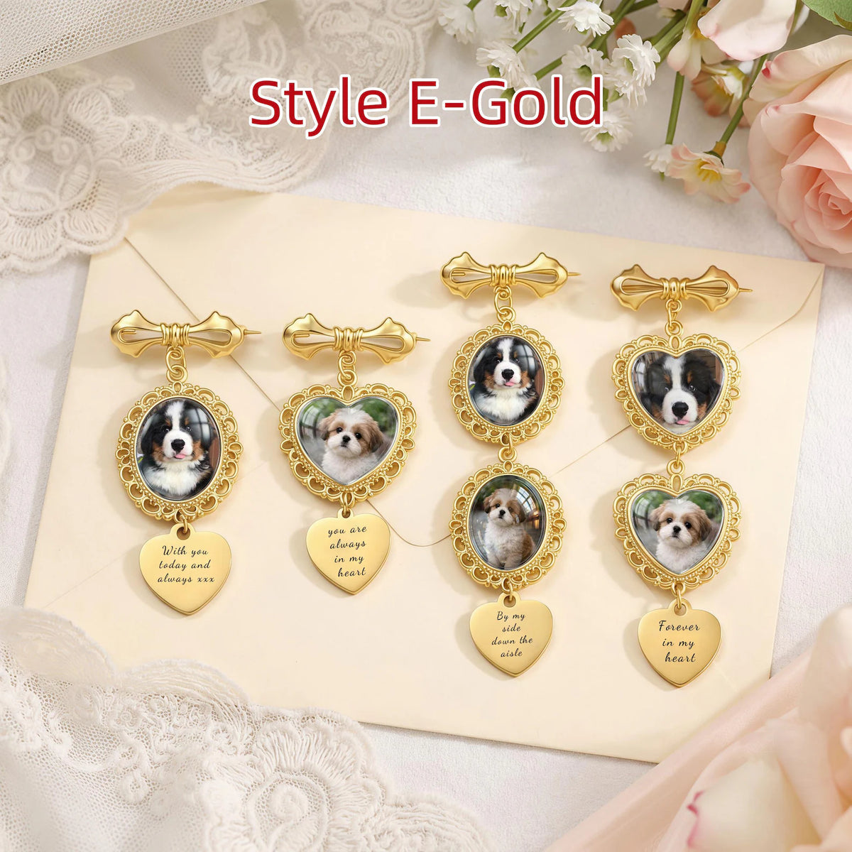 Memorial Bouquet Photo Pendant