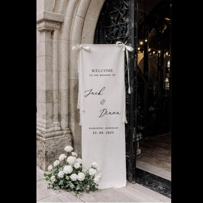 Welcome Sign - Linen Fabric