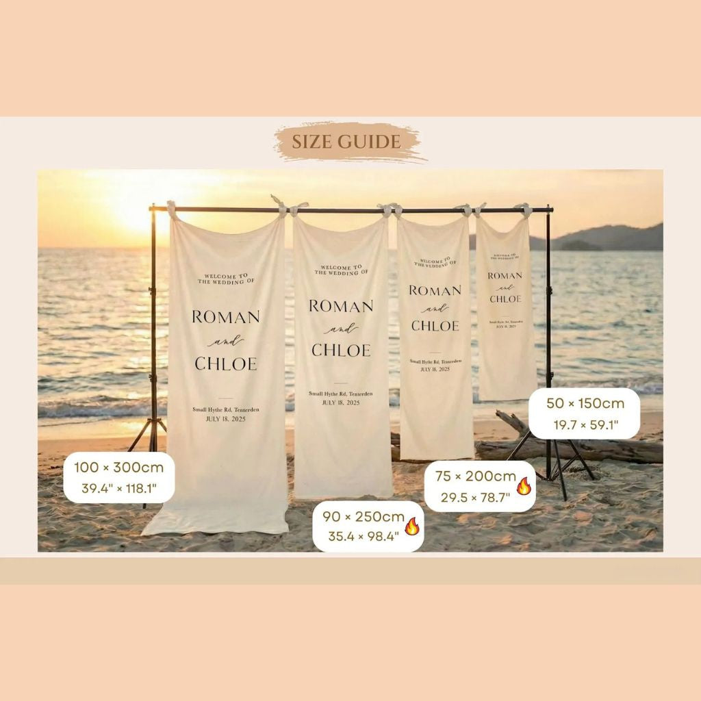 Welcome Sign - Linen Fabric