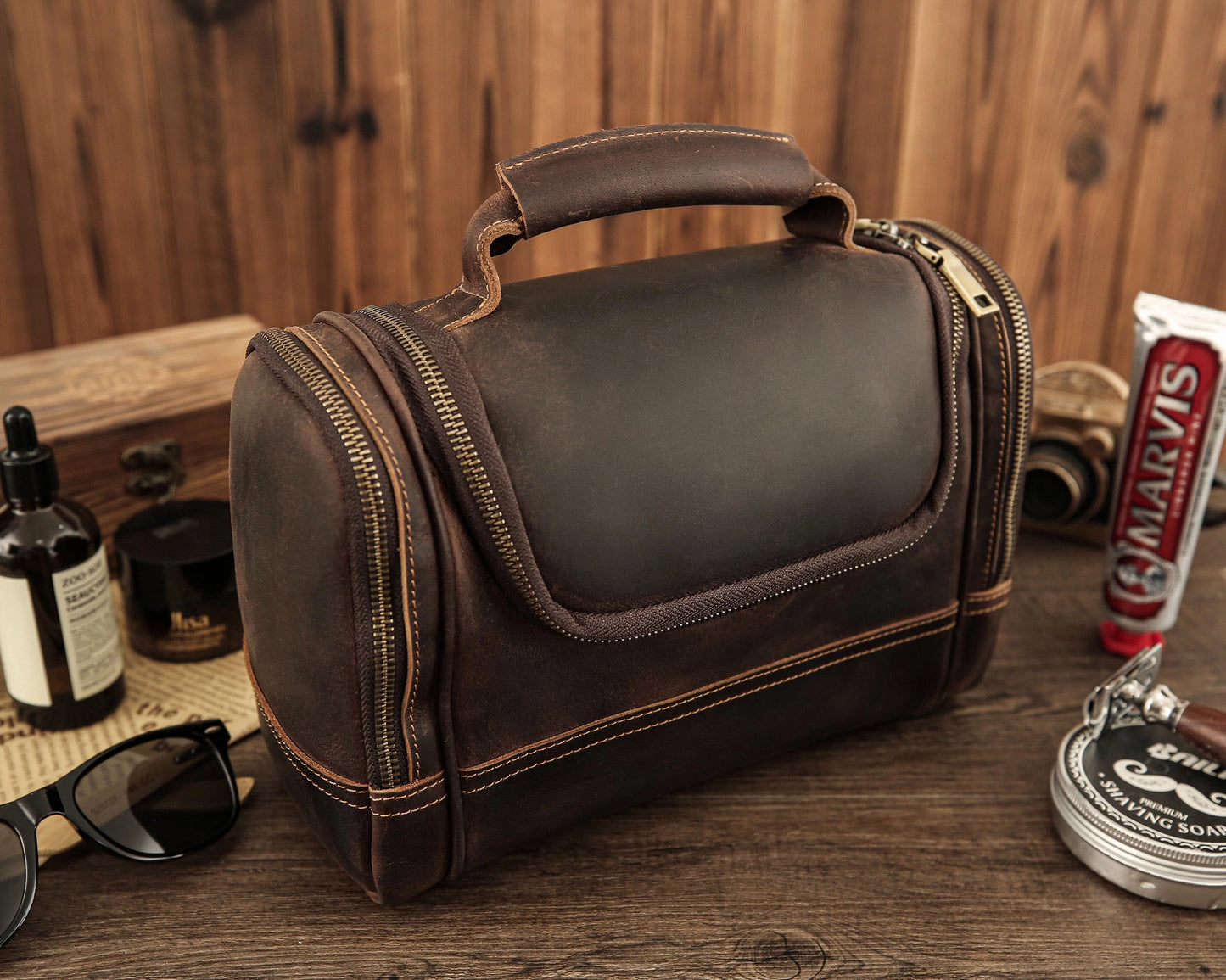 Leather Dopp Kit – Groomsmen Gift