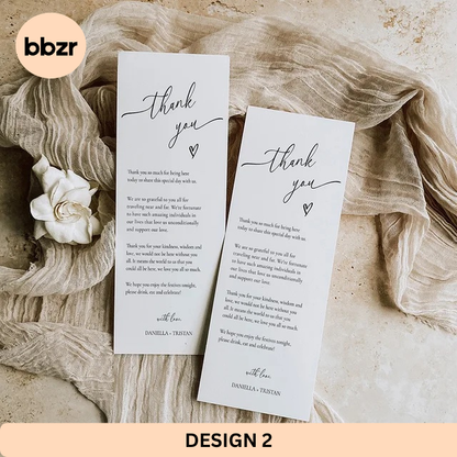 Menu Cards - Cardboard