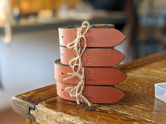 Groomsmen Belts - Leather Personalised
