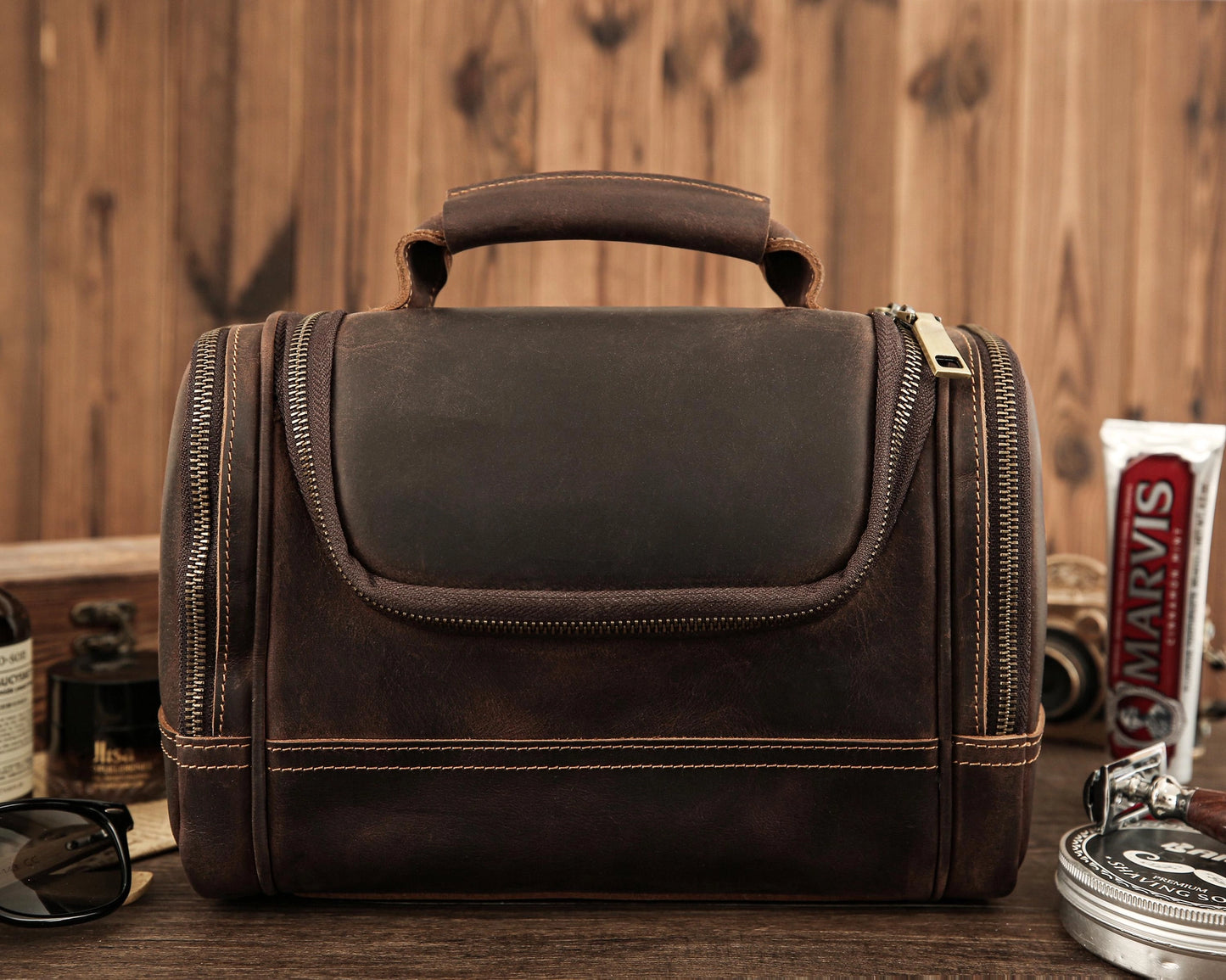 Leather Dopp Kit – Groomsmen Gift
