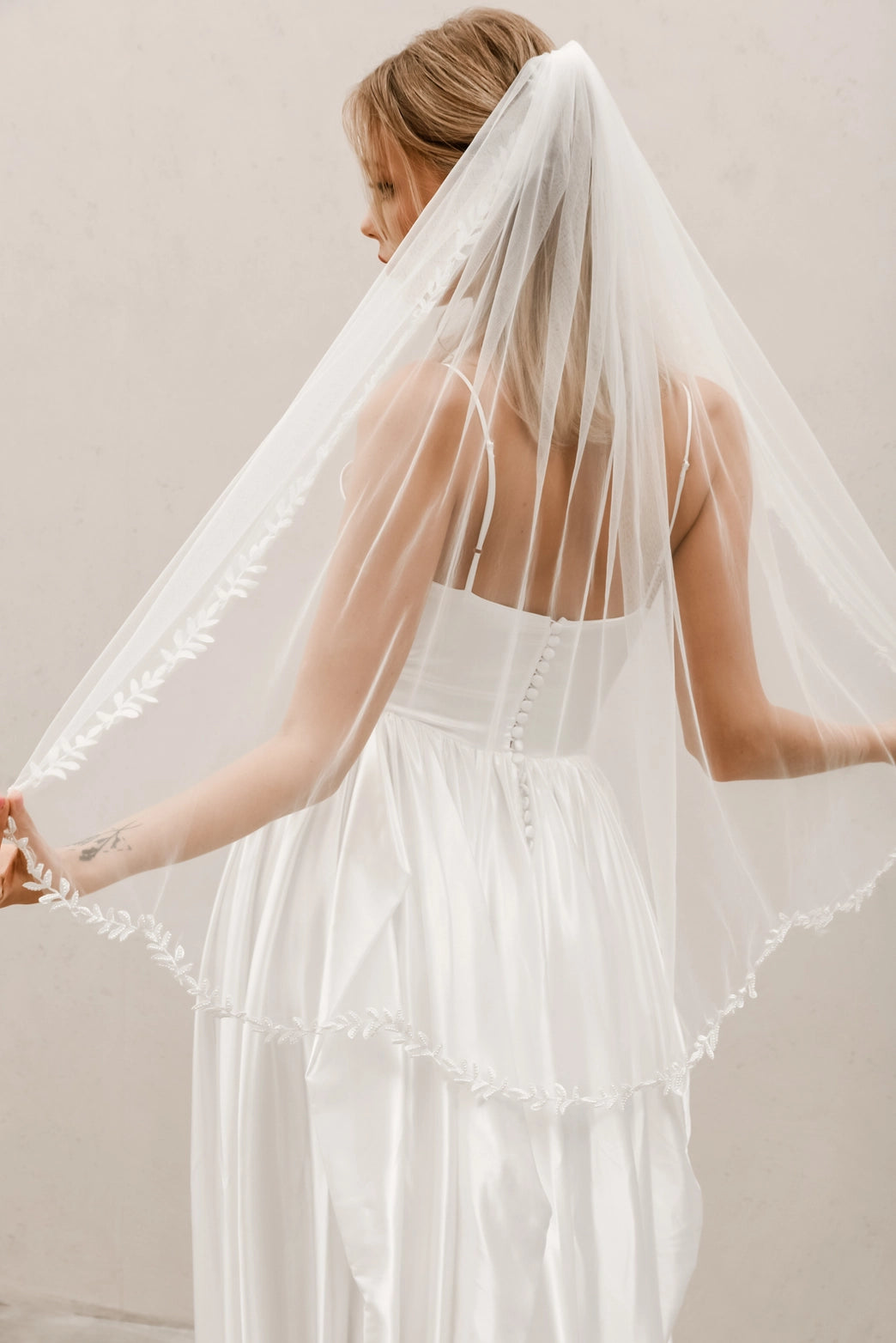 Bride Veil - Pearl Beaded