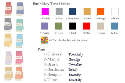 Bridesmaids Gifts - Turkish Towel