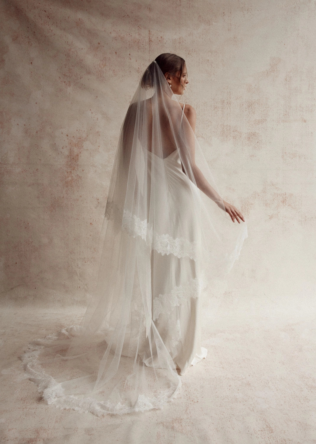 Bride Veil - Harper Trimmed Lace
