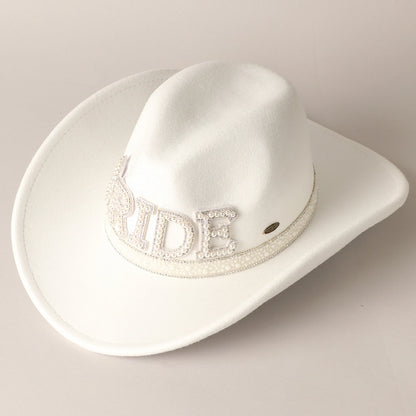Bride Hat - White Cowboy