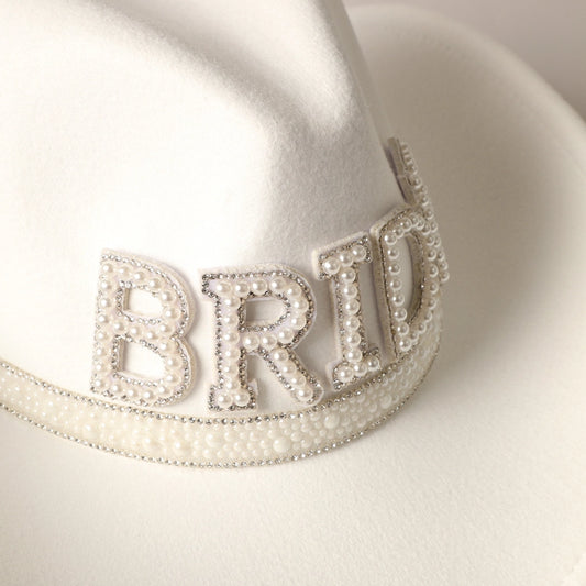 Bride Hat - White Cowboy