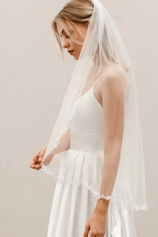 Bride Veil - Pearl Beaded