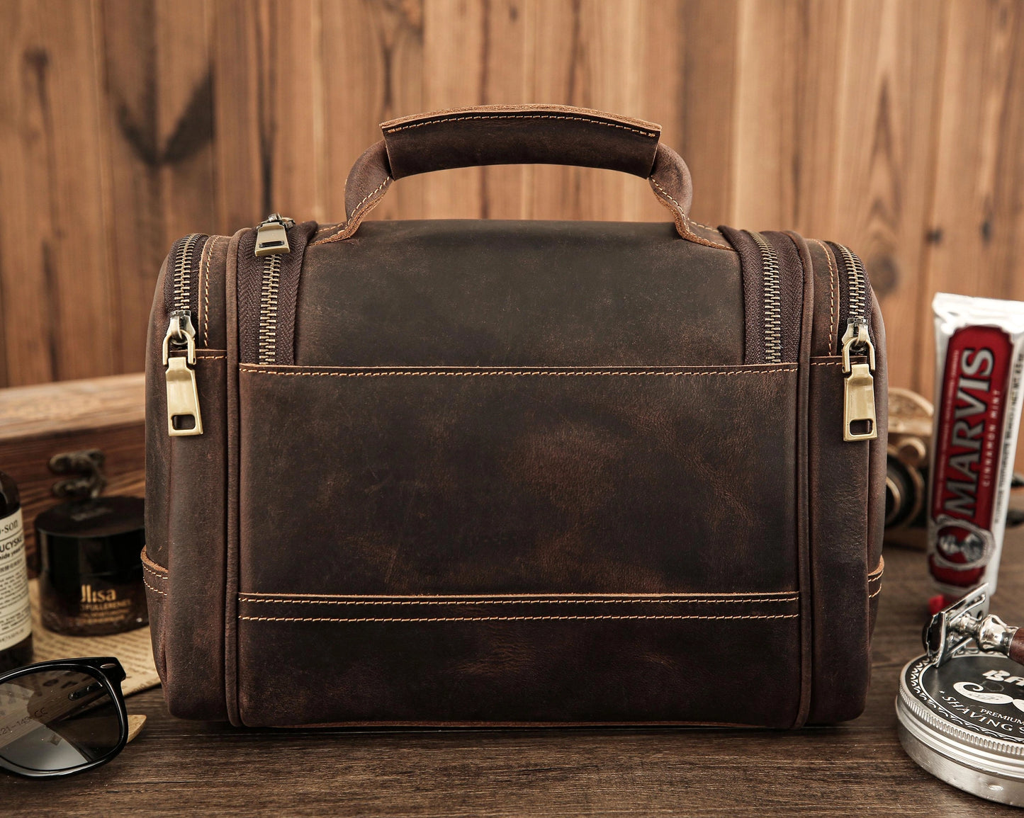 Leather Dopp Kit – Groomsmen Gift