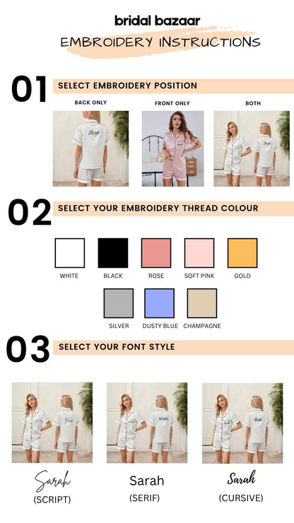 Bridal Short Sleeve Pyjamas