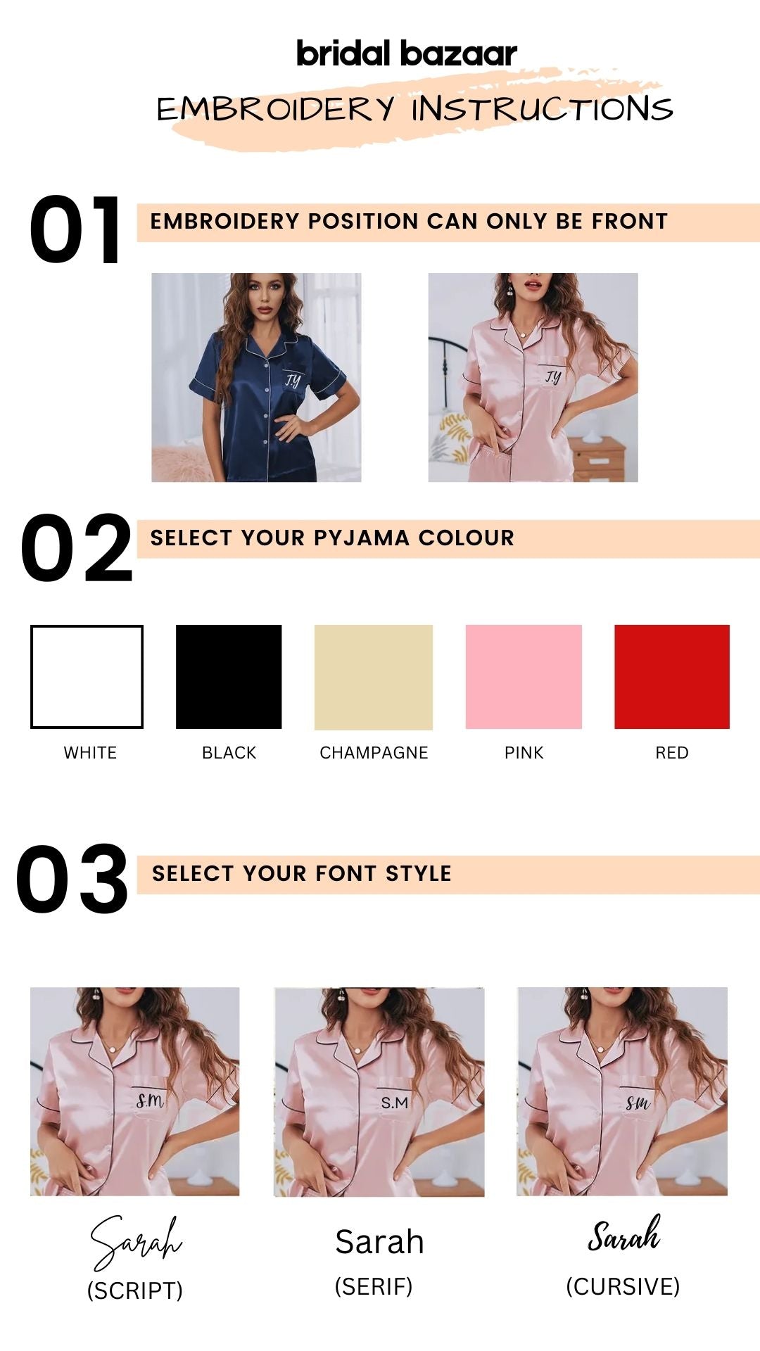 Bridal Short Sleeve Pyjamas