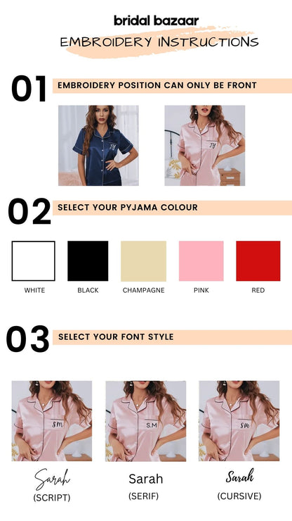 Bridal Short Sleeve Pyjamas