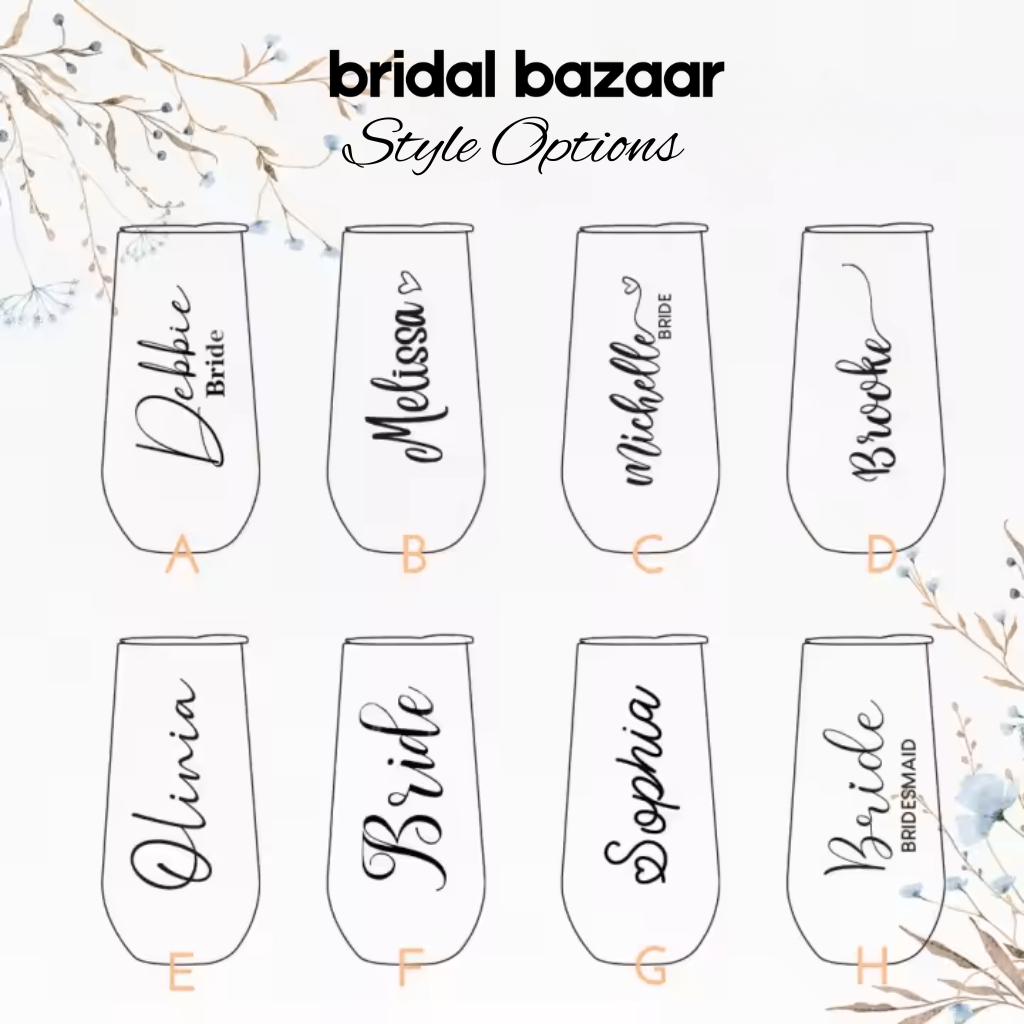 Bridal Tumblers - Personalised