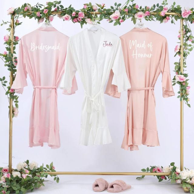 Bridal Robes - Lace Satin