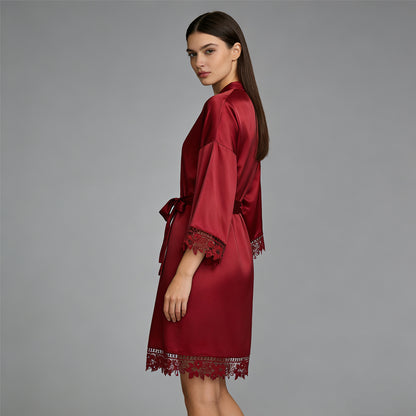Bridal Robes - Lace Satin
