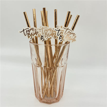 Straws Novelty - Team Bride 10pcs