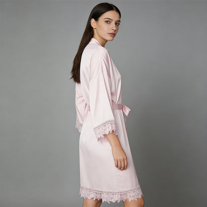 Bridal Robes - Lace Satin