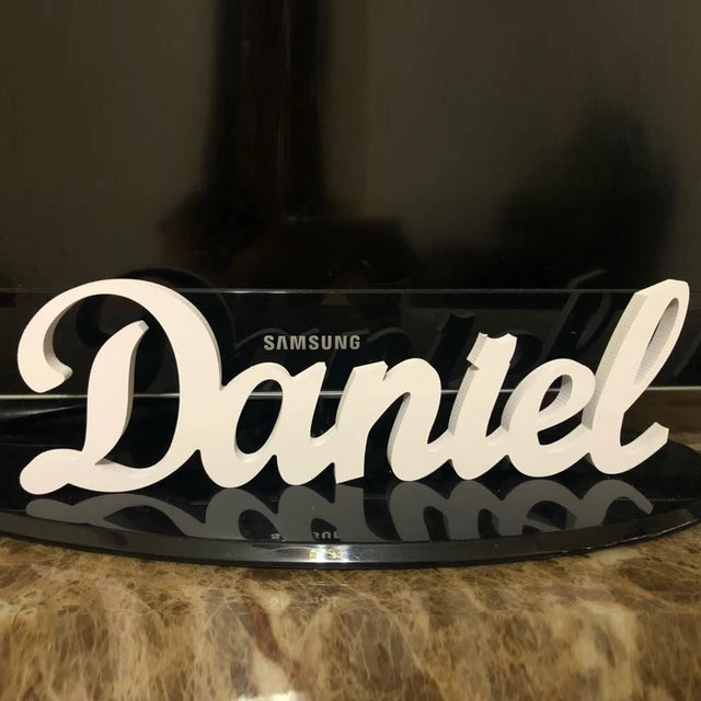 Carved Names 3D - Wedding Table