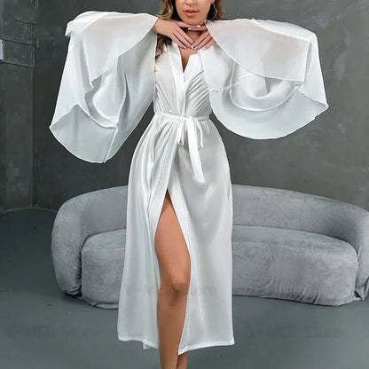 Bride Robe - Lotus Leaf Sleeves