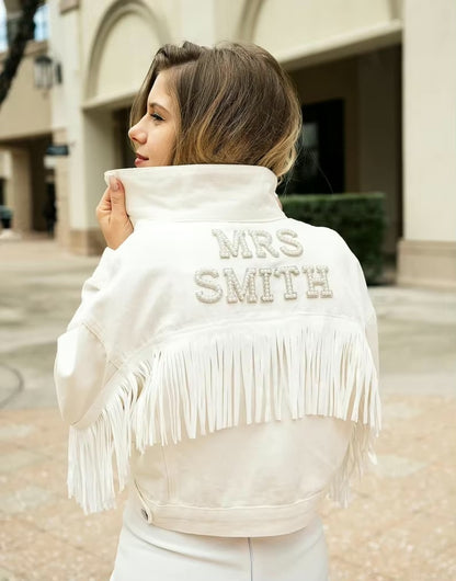 Denim Jacket White - Customised