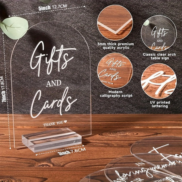 Arch Table Signs - Preprinted