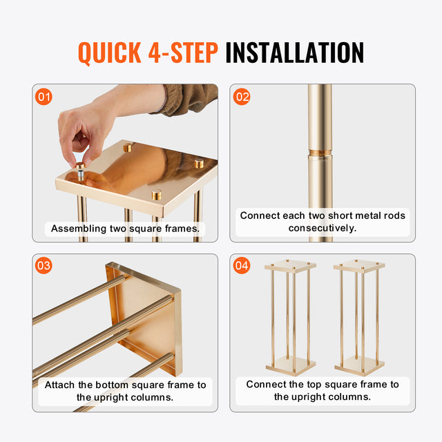 Gold Column Stands