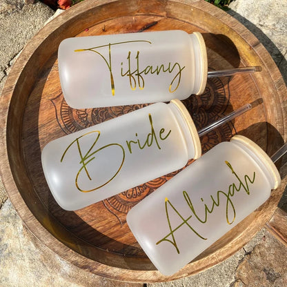 Bridesmaids Gifts - Frosted Drinkware