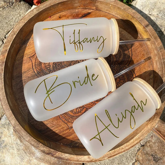 Bridesmaids Gifts - Frosted Drinkware