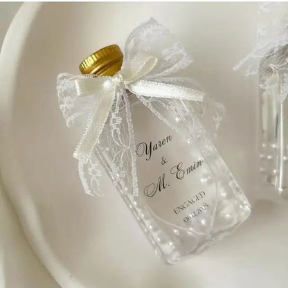 Personalised Mini 50ml Wedding Favour Bottles | Custom Label