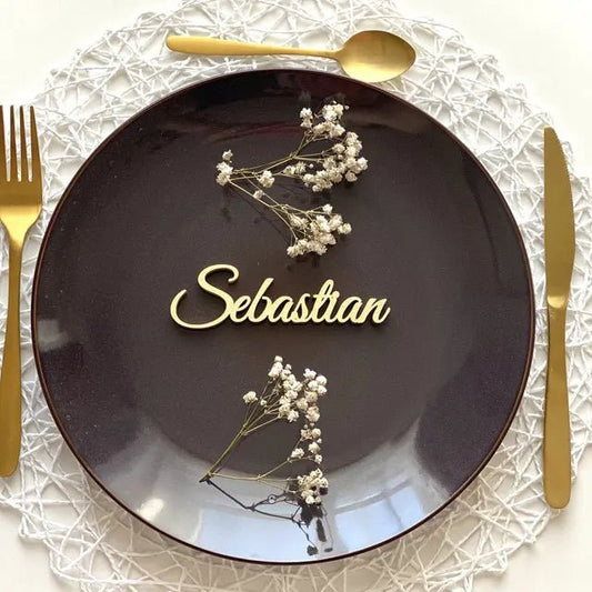 Guest Wooden Laser Cut Place Cards - Bridal Bazaar