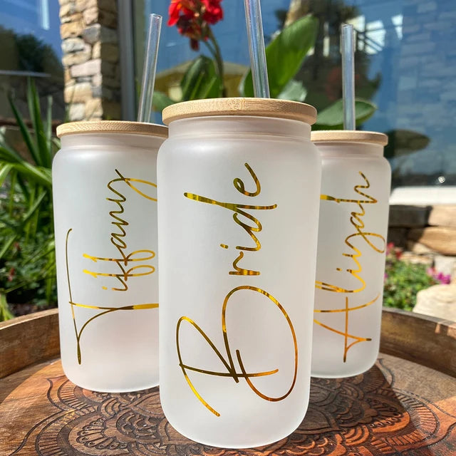 Bridesmaids Gifts - Frosted Drinkware