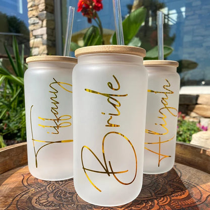 Bridesmaids Gifts - Frosted Drinkware