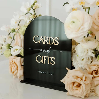 Table Signs Arch  - 3D Preprinted BLACK