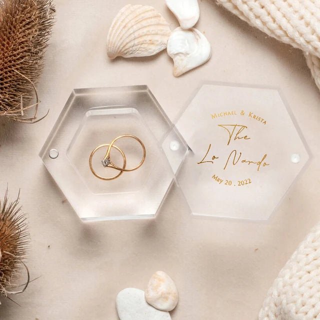 Hexagon Wedding Ring Box — Ceremony - Bridal Bazaar