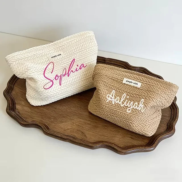 Bridesmaid Gifts - Woven Makeup Pouch