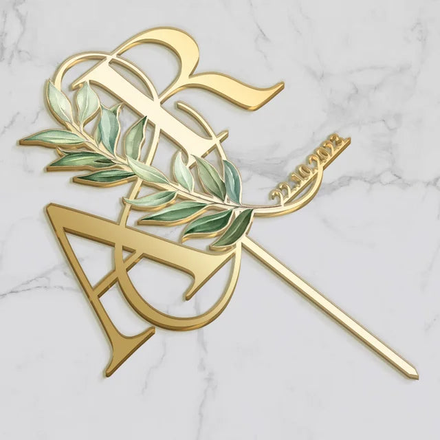 Cake Topper - Initials