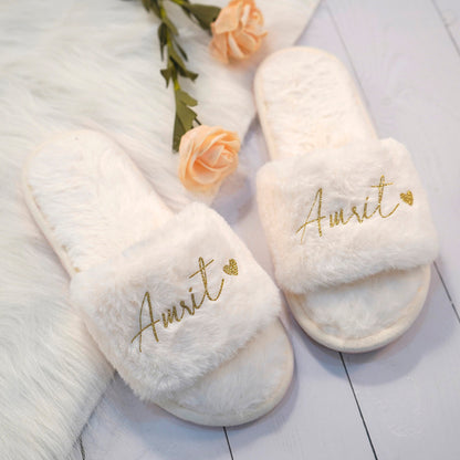 Bridal Slippers - Open Toe