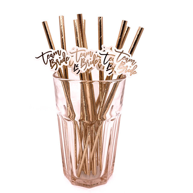 Straws Novelty - Team Bride 10pcs